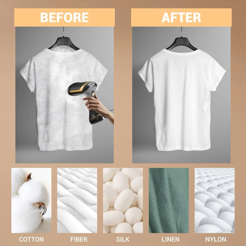 Przenośne żelazko parowe do prasowania w pionie, 1500W