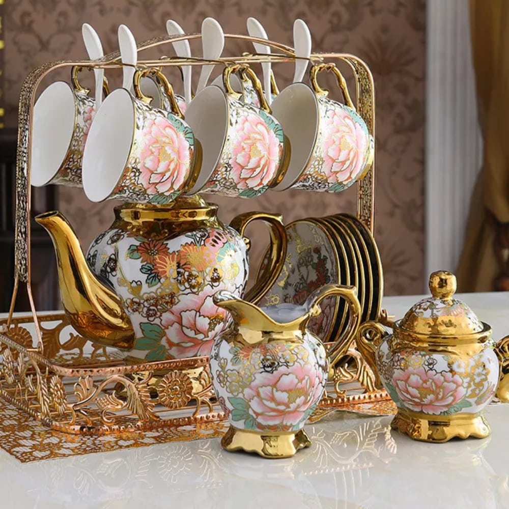 Zestaw porcelanowych filiżanek i spodków do kawy 6/1 "MONDENO"