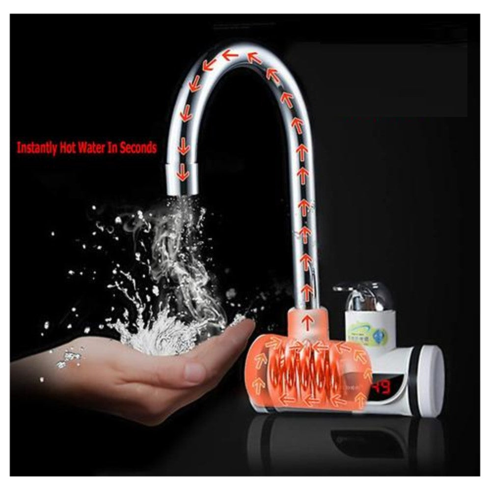 Kran z wbudowanym podgrzewaczem