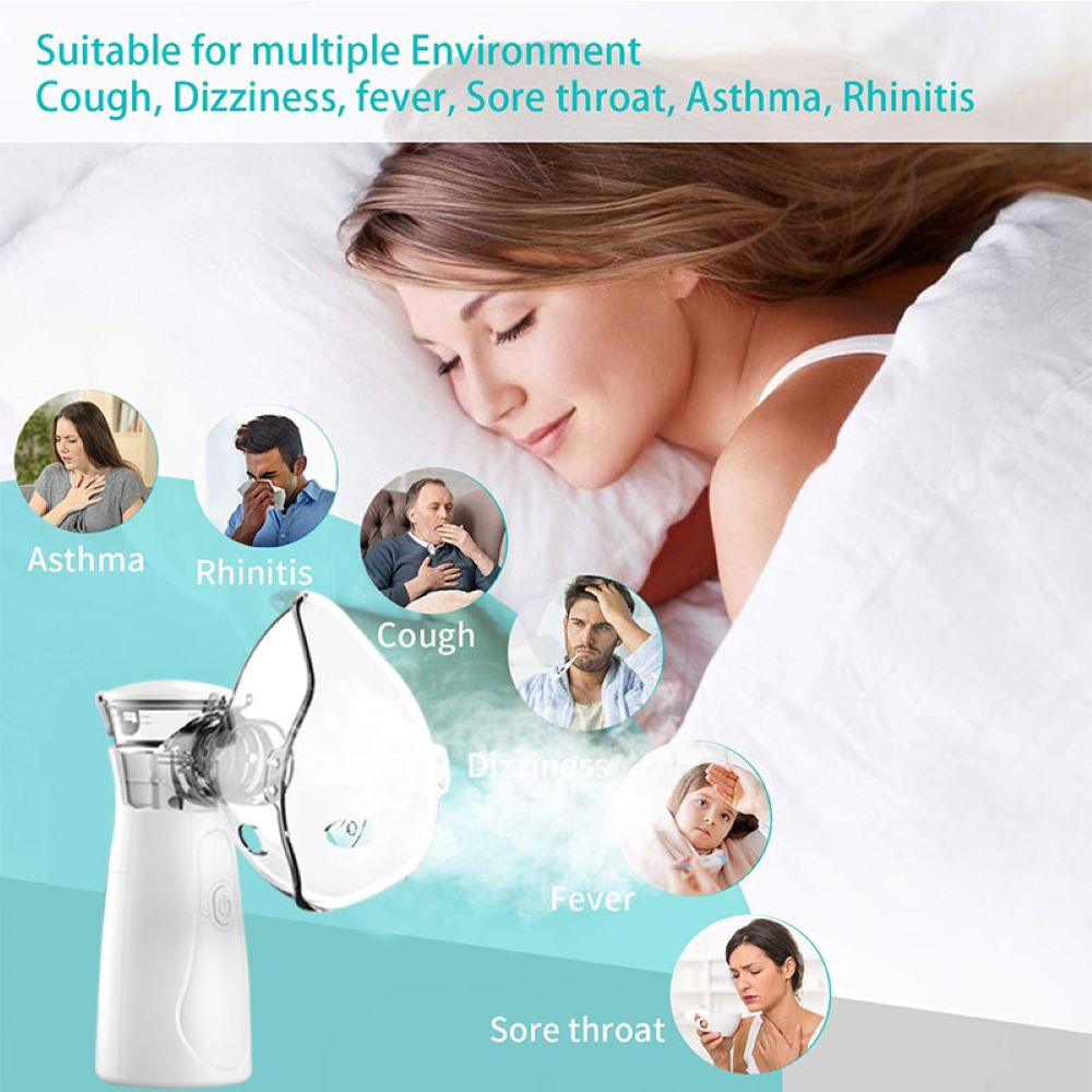 Cichy inhalator bateryjny dla niemowląt, dzieci i dorosłych