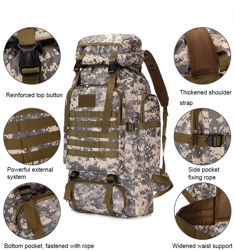 Plecak taktyczny na piesze wędrówki (80L)