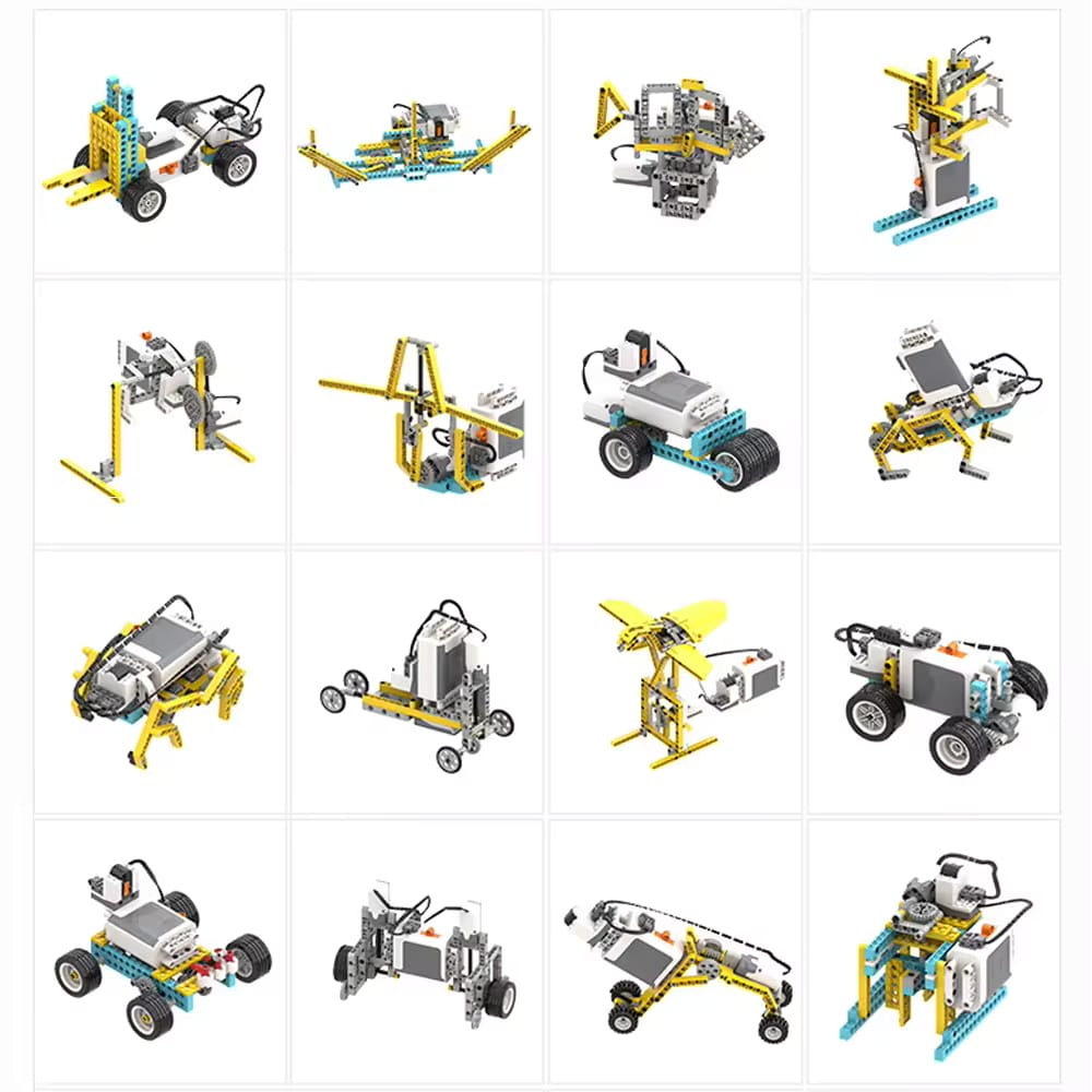 Zestaw robotyczny dla przyszłych inżynierów 50 w 1 - inteligentny zestaw klocków z pilotem do samodzielnego montażu, 606 elementów